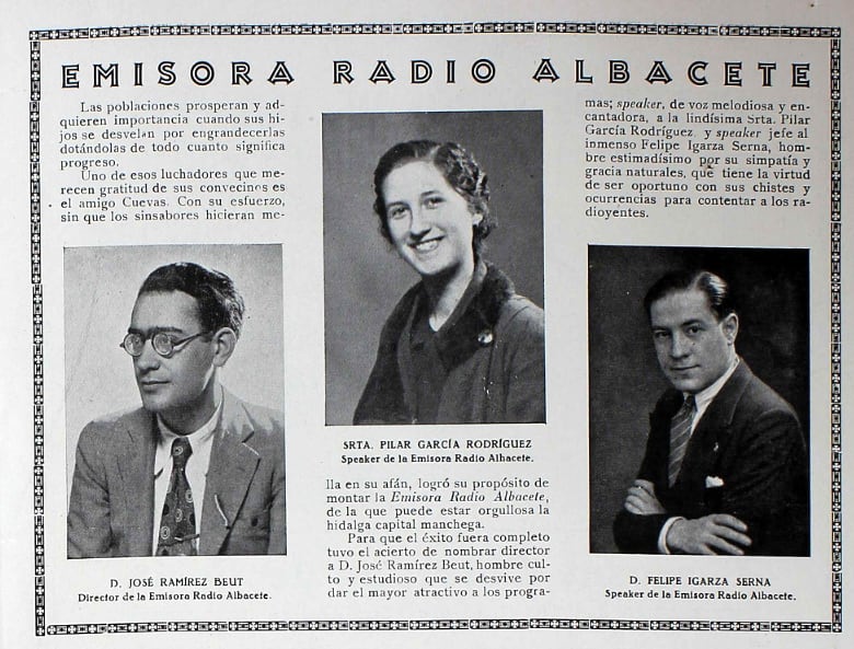 Pilar García-Saúco y otros compañeros de Radio Cuevas Albacete