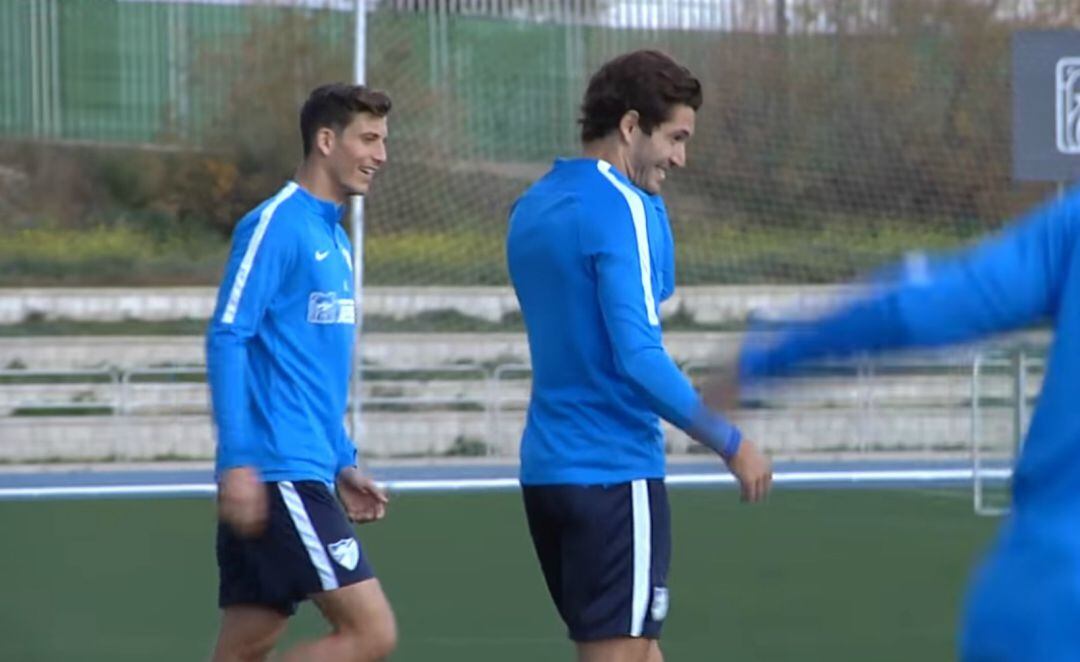 Gustavo Blanco, sonriendo en el entrenamiento del jueves