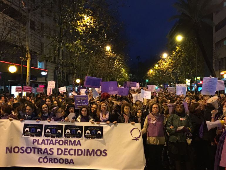 La manifestación del 8-M recorrió las calles de Córdoba