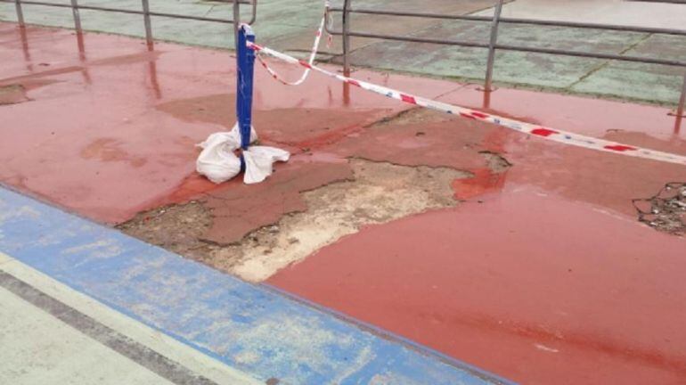 Imagen del estado del velódromo de Valdelasfuentes