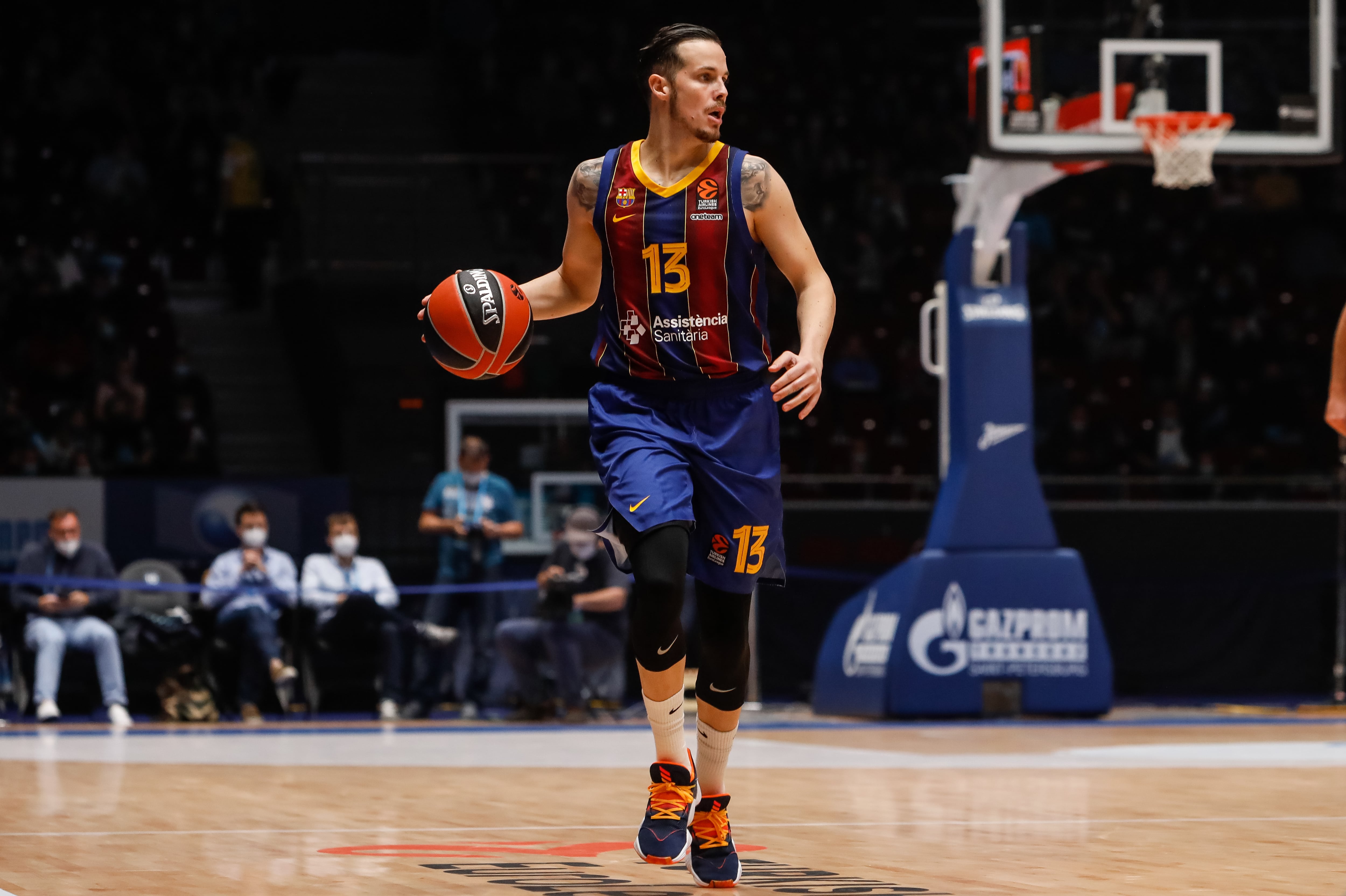 Thomas Heurtel defendiendo la camiseta del Barça