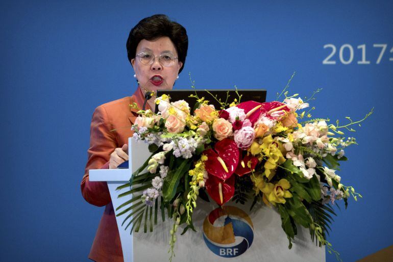  La directora General de la Organización Mundial de la Salud, Margaret Chan durante una convención en China 