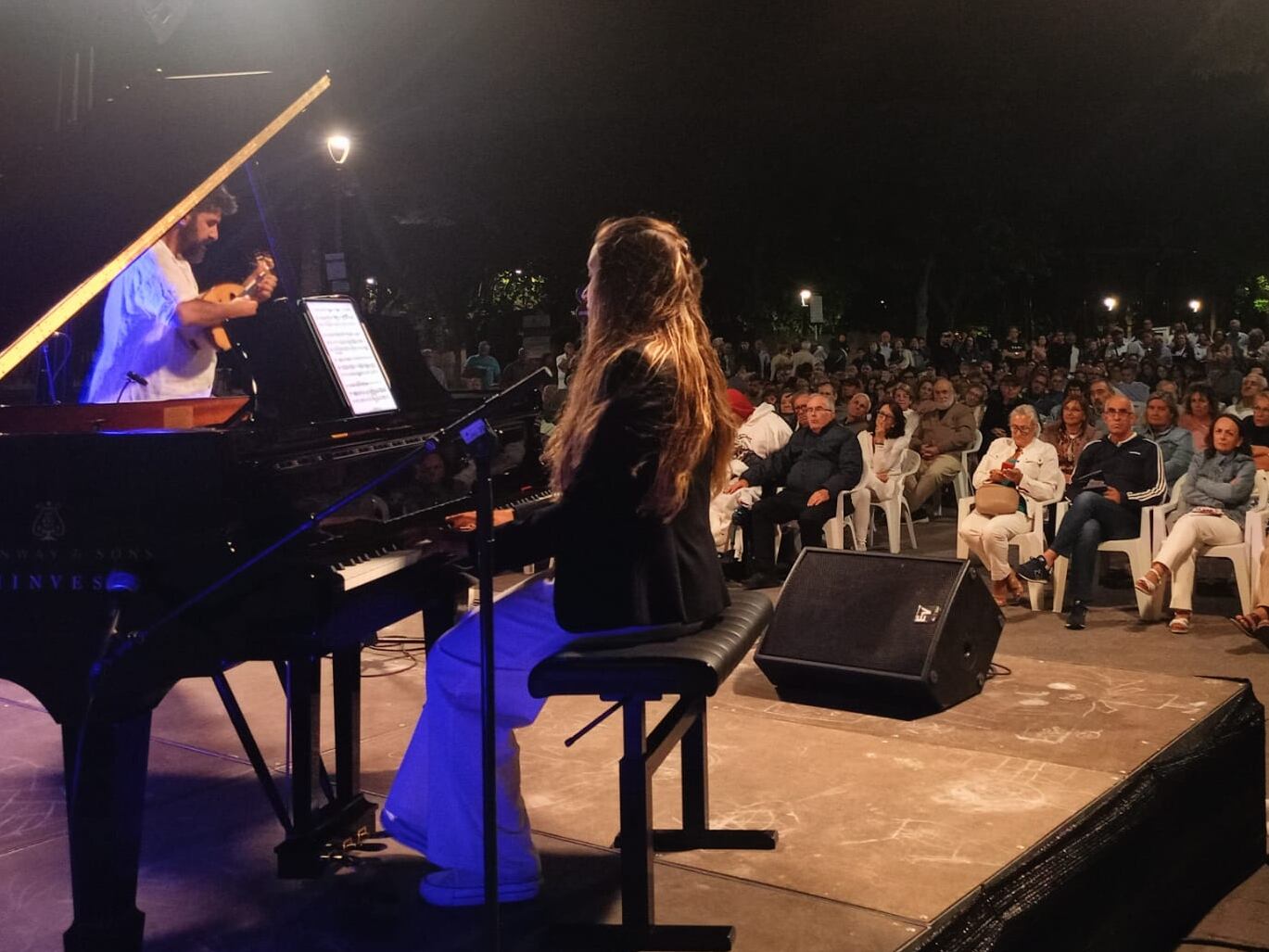 Concierto de piano en Cuéllar en la Noche en Blanco y Negro