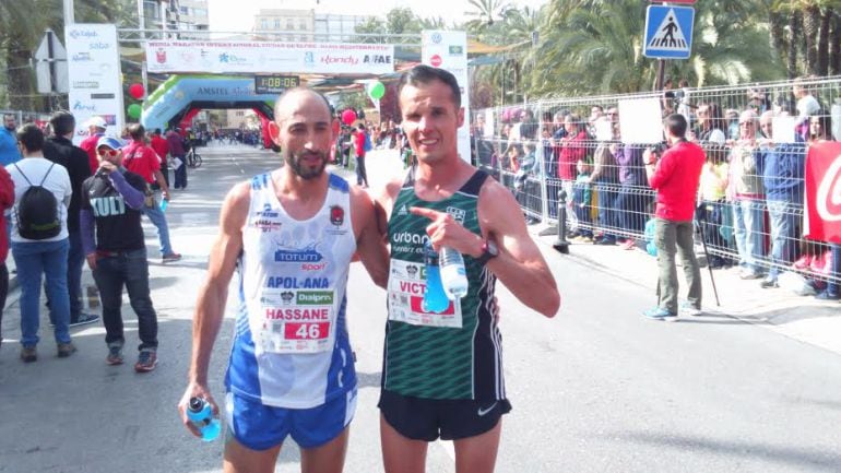 Los dos primeros clasificados, Hassane Ahouchar y Víctor Calvo