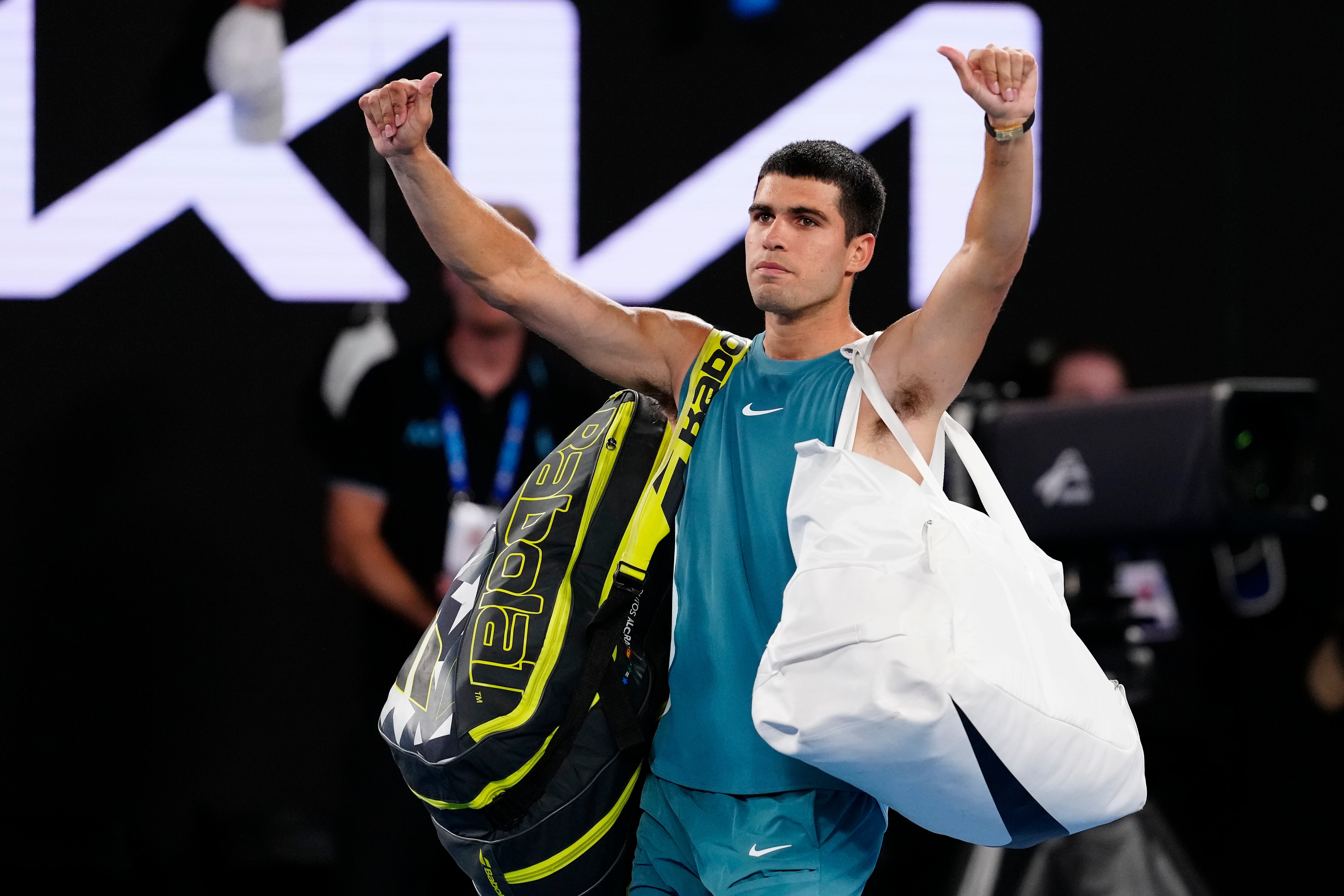 Carlos Alcaraz, durante el Open de Australia 2024