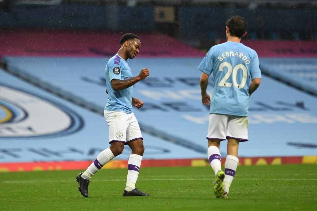 Sterling celebra un gol. 