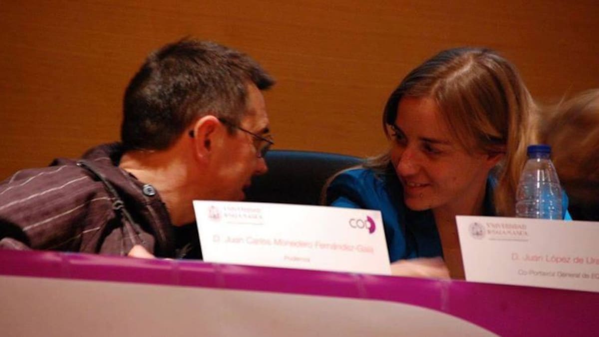 Tania Sánchez y Juantxo Uralde, el viernes en Salamanca