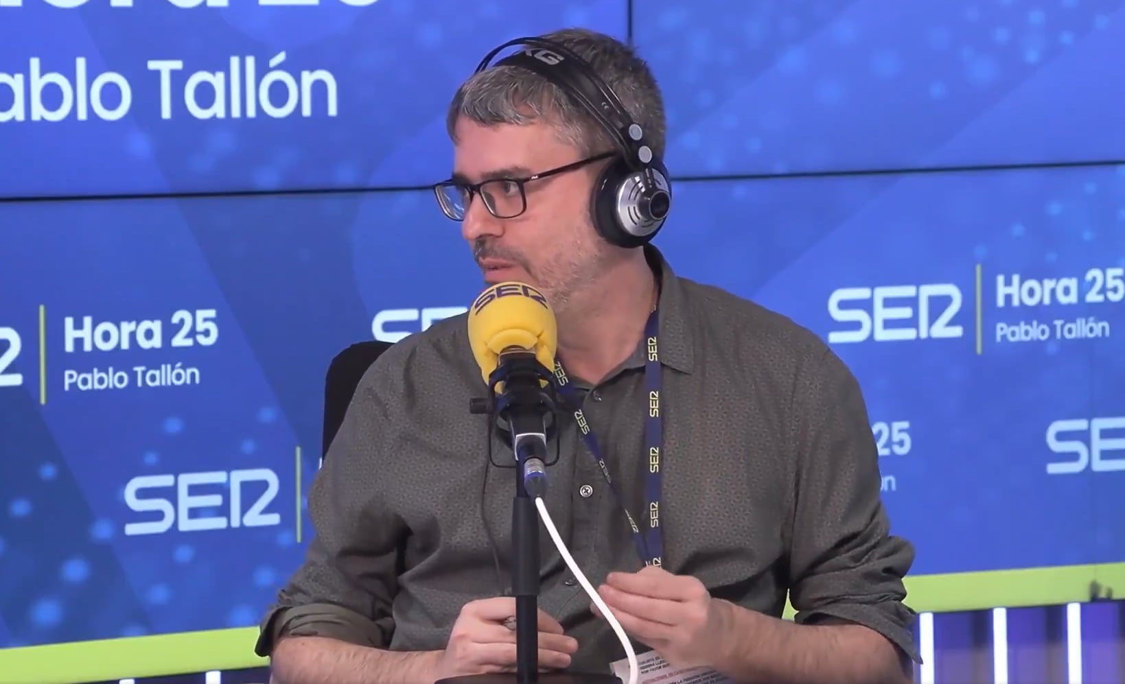 Pablo Elorduy durante un programa de 'Hora 25'