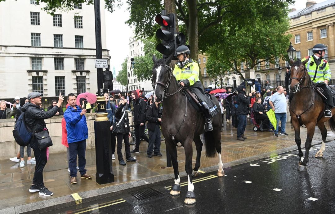 Protestas en Londres por el retraso de la desescalada a causa de la variante Delta. 