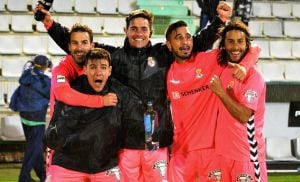 Colinas, Gallar, Ortí, Forniés y Ortiz celebraron con alegría el último triunfo