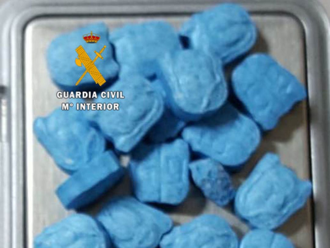 Parte de las pastillas de MDMA incautadas por la Guardia Civil