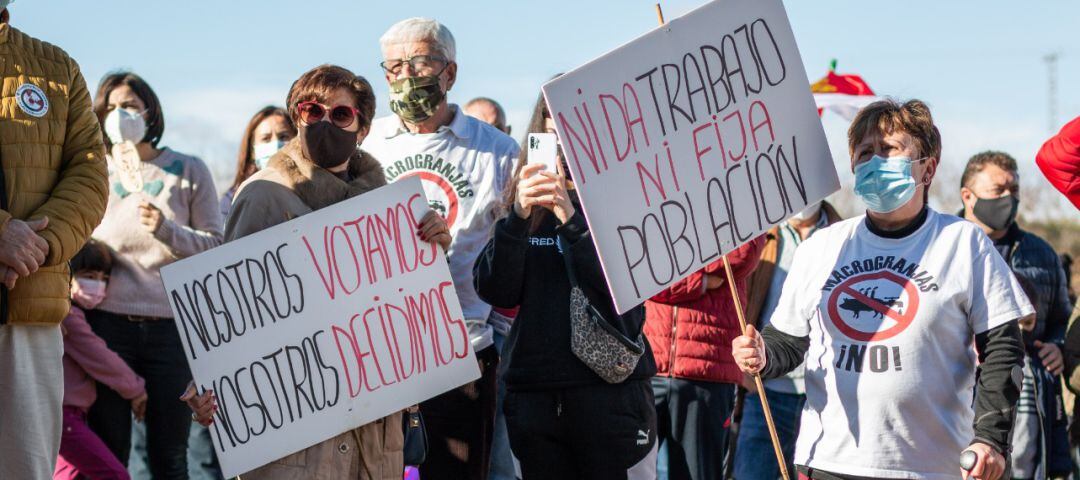 Una de las imágenes de la protesta