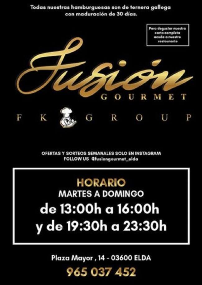 Horario del restaurante Fusión Gourmet