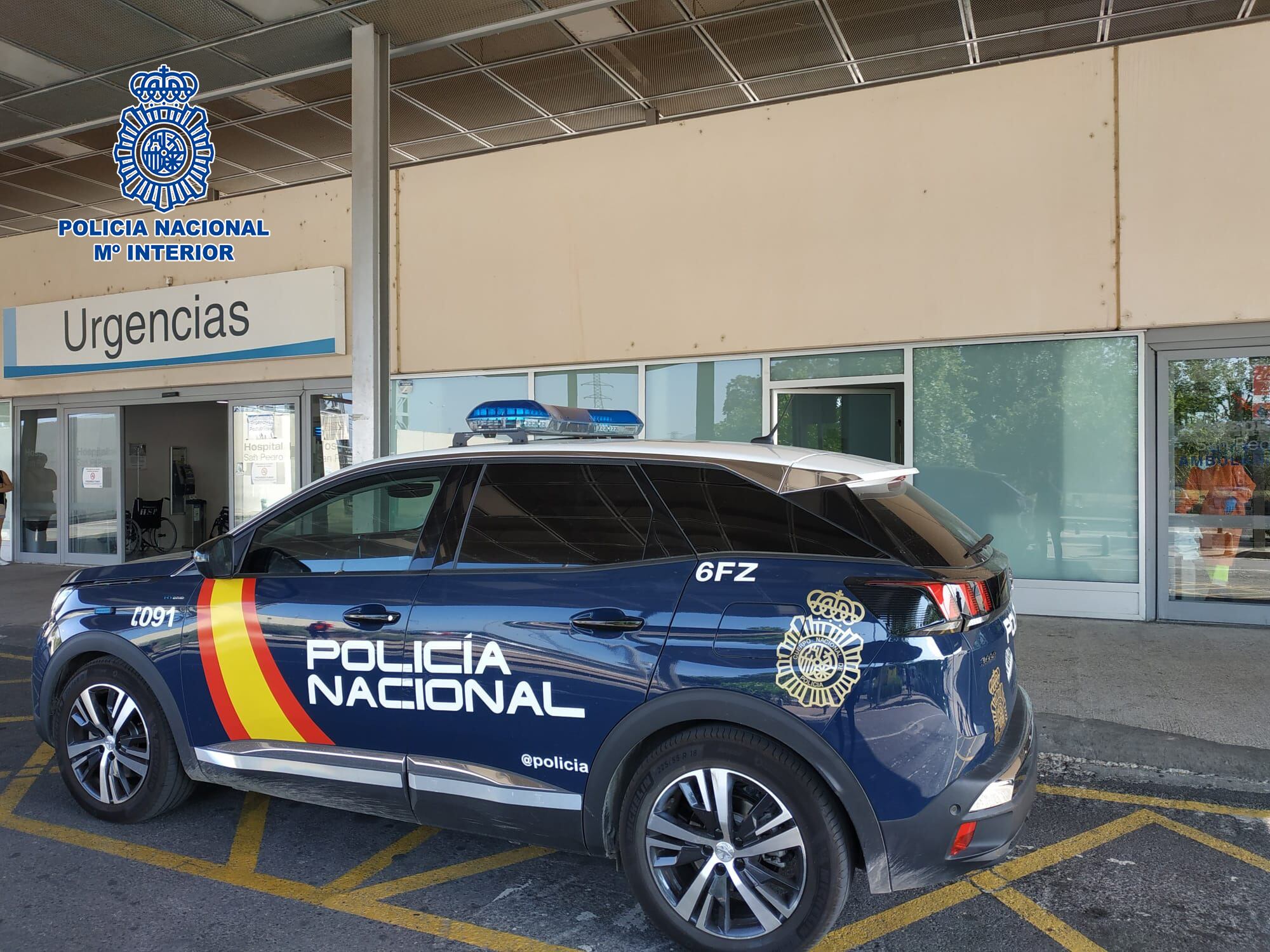 La Policía Nacional intervino en esta agresión a dos médicos del Hospital San Pedro de Logroño
