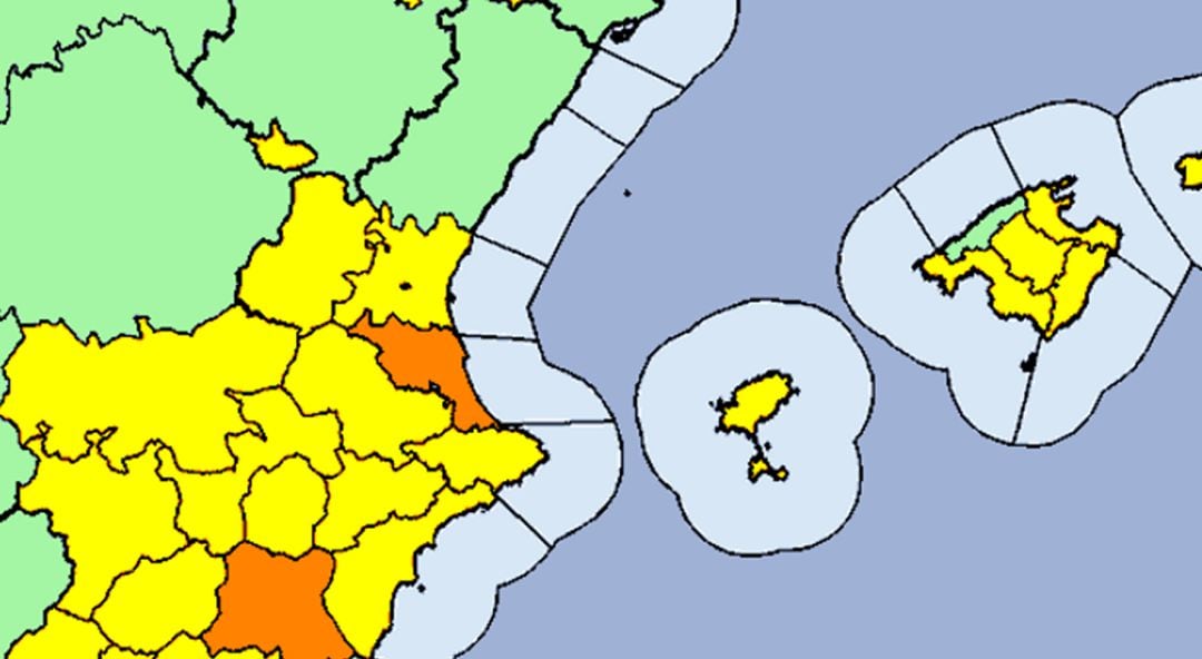 Mapa de alertas meteorológicas para el 1 de julio por el calor 