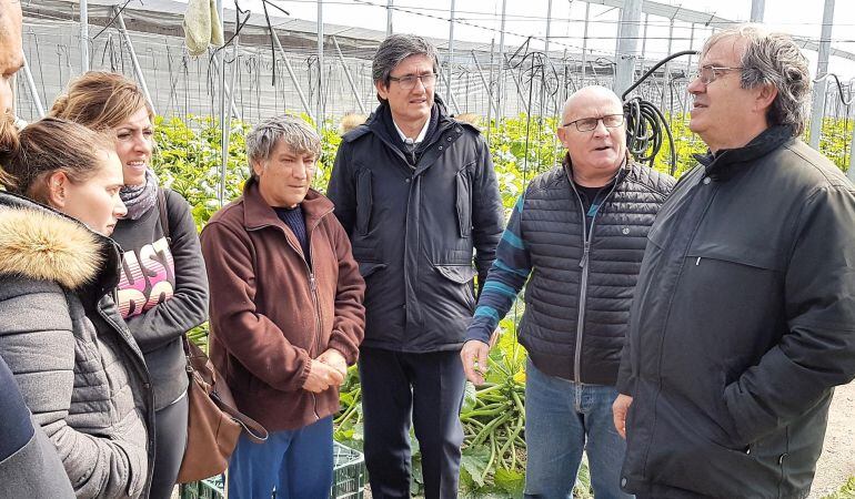 Visita tras temporal en Adra.