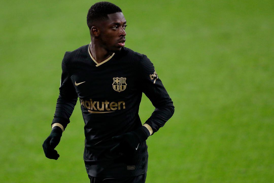 Dembélé, durante el partido contra el Cádiz. 