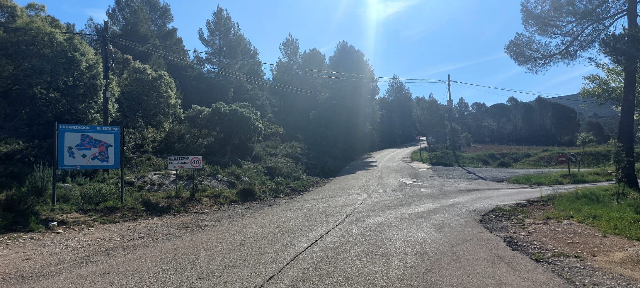 Entrada a la urbanización de El Estepar en Alcoy