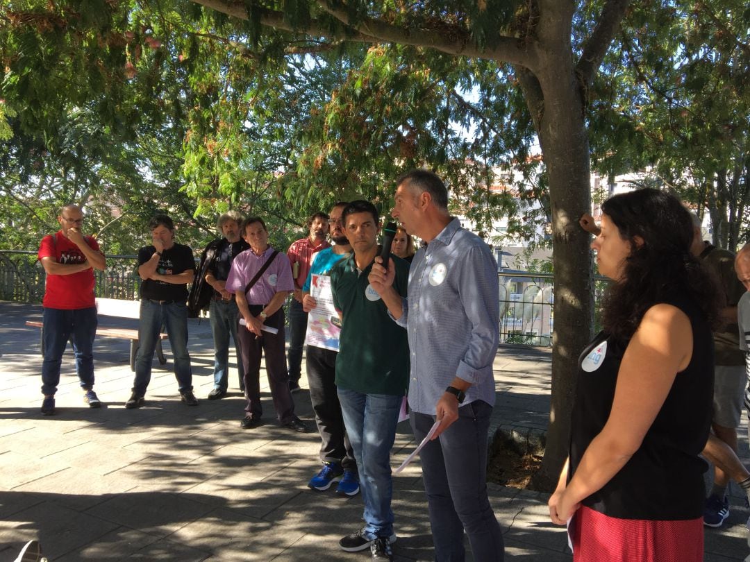 Luis Seara y Noa Presas en el acto del BNG