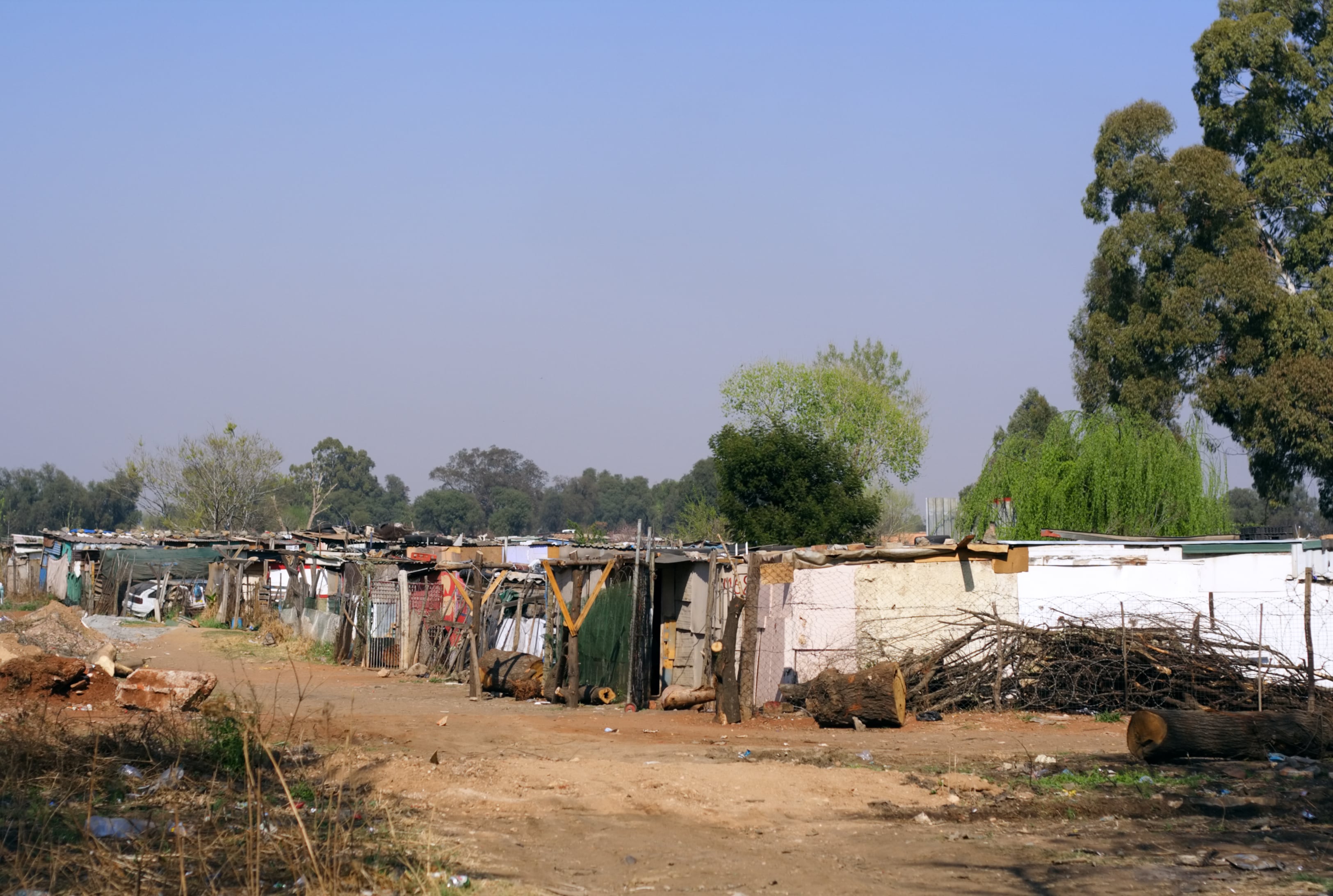 Part of a squatter camp (Or a shanty town) near Soweto, South Africa.