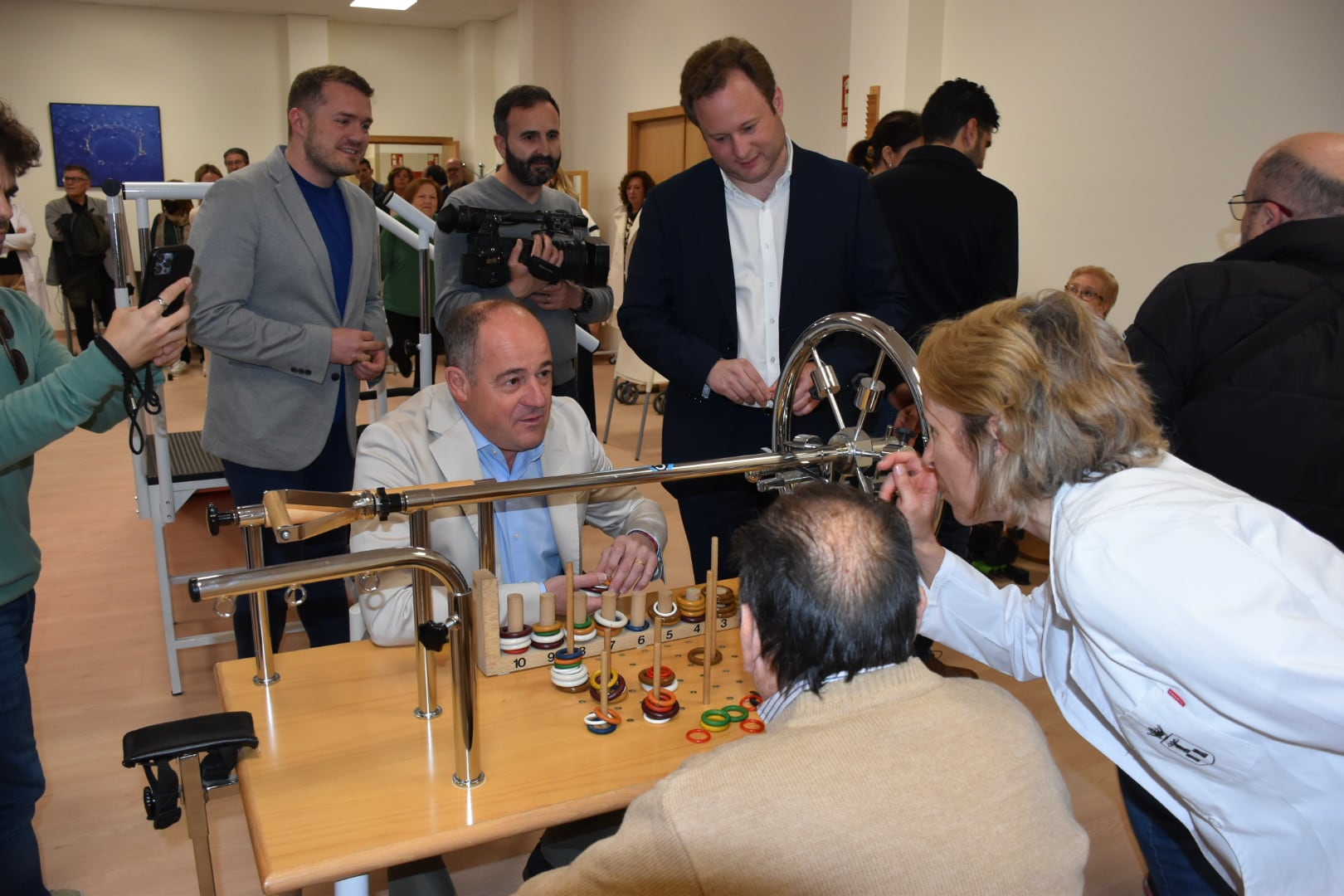 Uno de los momentos de la visita inaugural