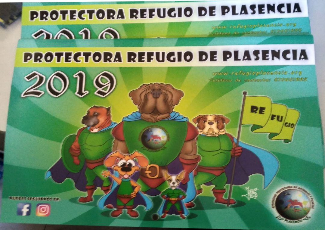 Calendario Solidario de 2019 de la protectora de animales de Plasencia