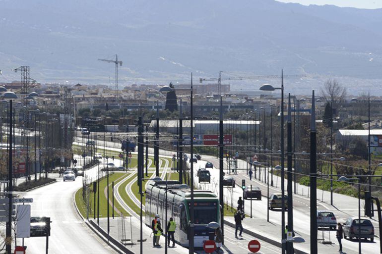 Pruebas del metro de Granada