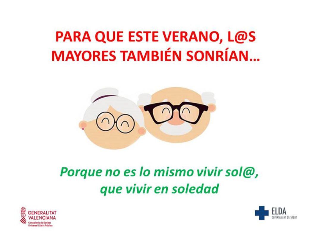 Programa del Departamento de Salud de Elda contra la soledad de los mayores