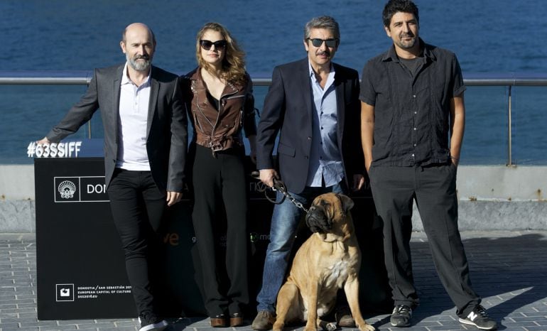 SAN SEBASTIAN, SPAIN - SEPTEMBER 19:  (L-R) Javier Camara, Dolores Fonzi, Ricardo Darin and Cesc Gay attend &#039;Truman&#039; photocall during 63rd San Sebastian International Film Festival at Aquarium of San Sebastian on September 19, 2015 in San Sebastian, Spain