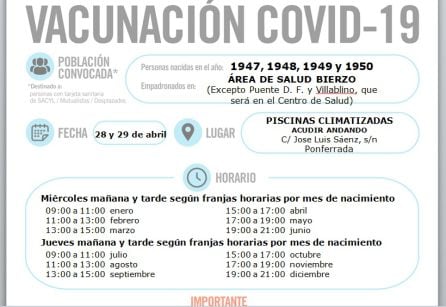 Calendario vacunación