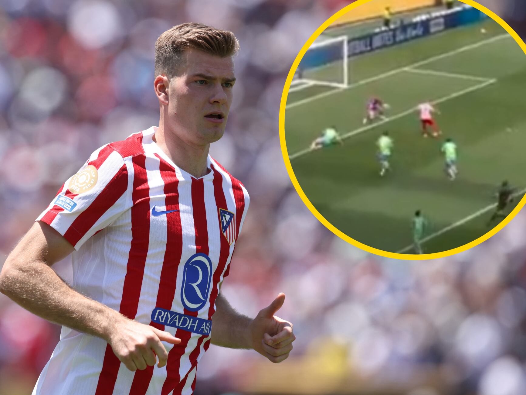 Sorloth, durante el partido ante Seattle Sounders en el Mundial de Clubes