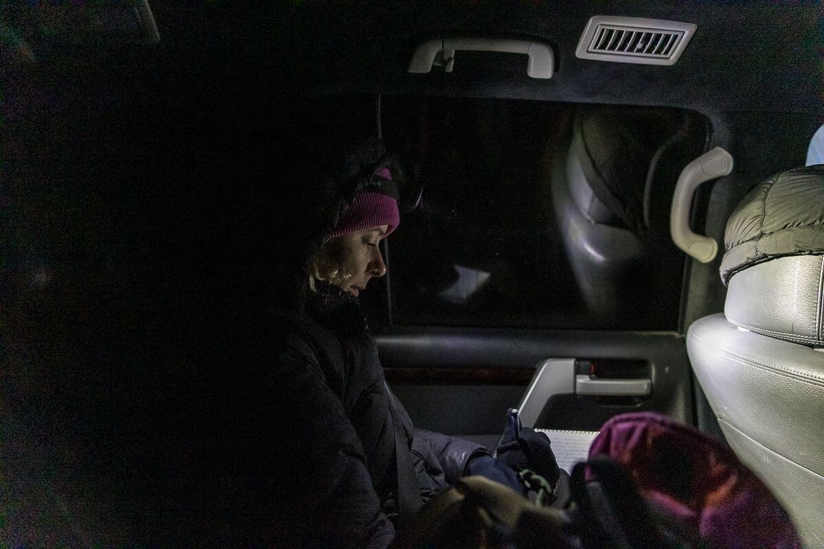 La periodista Lizzie Johnson en Ucrania