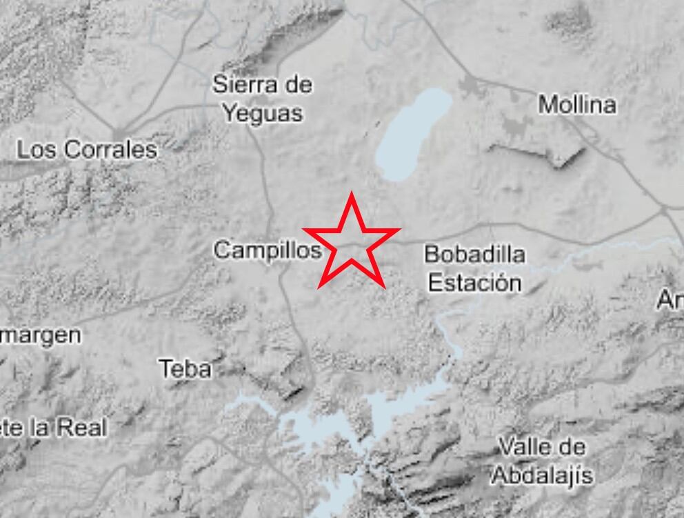 Epicentro del terremoto registrado este martes