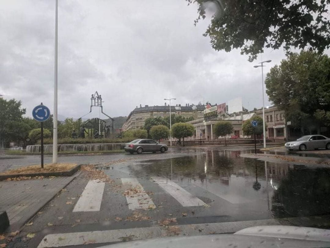 La glorieta de las Pimenteras, objeto de frecuentes inundaciones (Archivo)