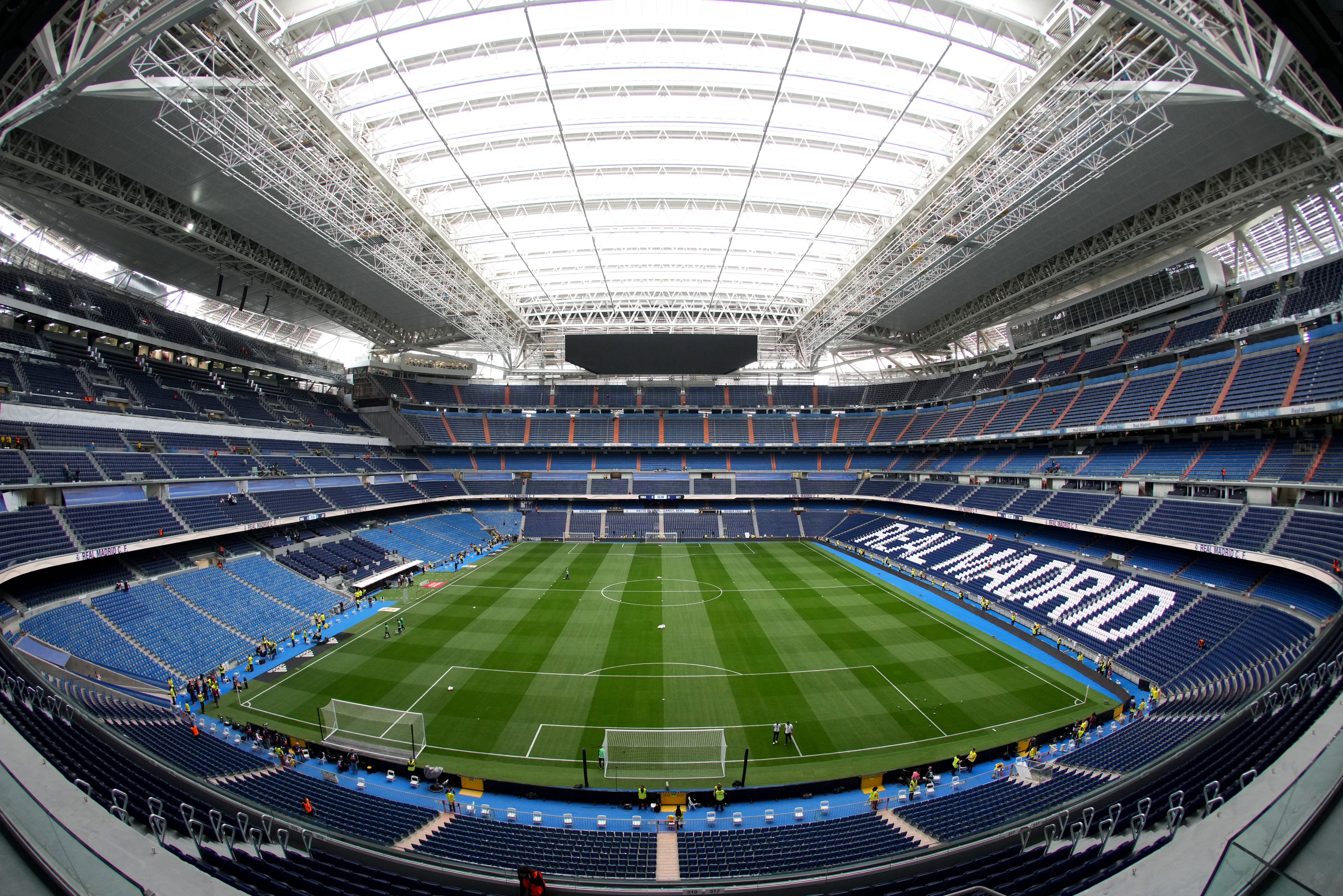 MADRID, SPAIN - SEPTEMBER 02: General view inside the stadium prior to the LaLiga EA Sports match between Real Madrid CF and Getafe CF at Estadio Santiago Bernabeu on September 02, 2023 in Madrid, Spain. (Photo by Angel Martinez/Getty Images)