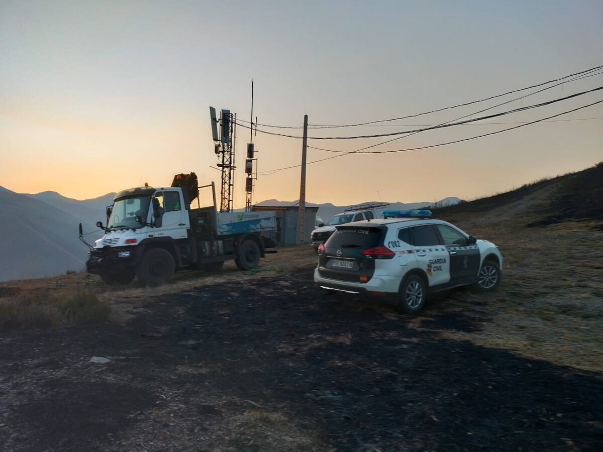 Restablecidas las telecomunicaciones en el Valle de Fornela y Boca de Huérgano tras los incendios