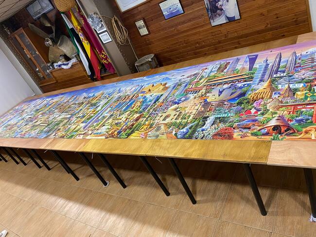 Puzle expuesto en el restaurante El Mosqui