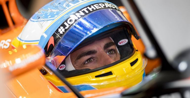 Fernando Alonso, durante los entrenamientos libres de Sochi