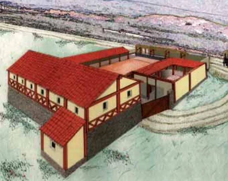 Modelo de una "mansio" romana