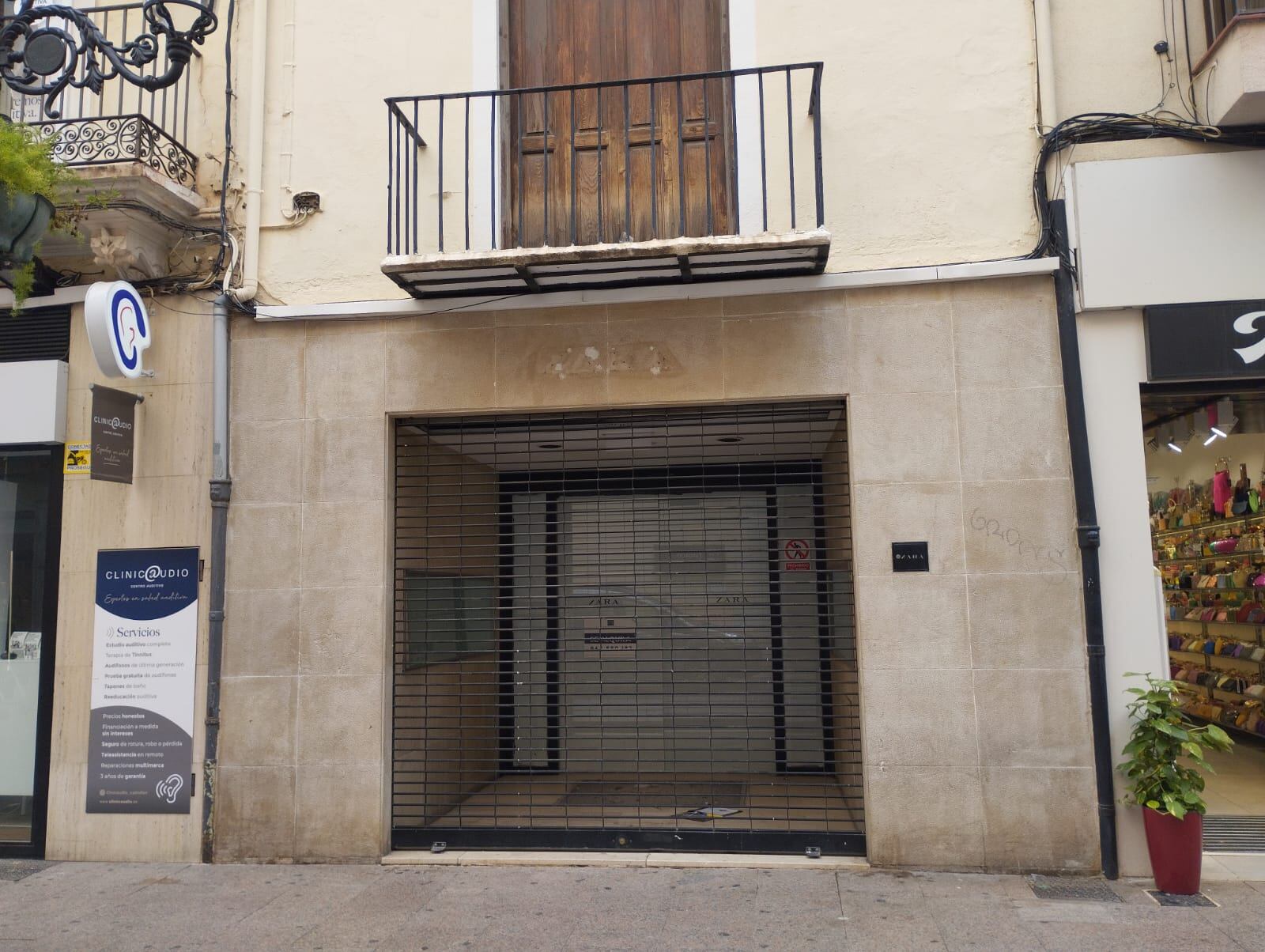 Local de la tienda Zara en el centro de Castellón actualmente.
