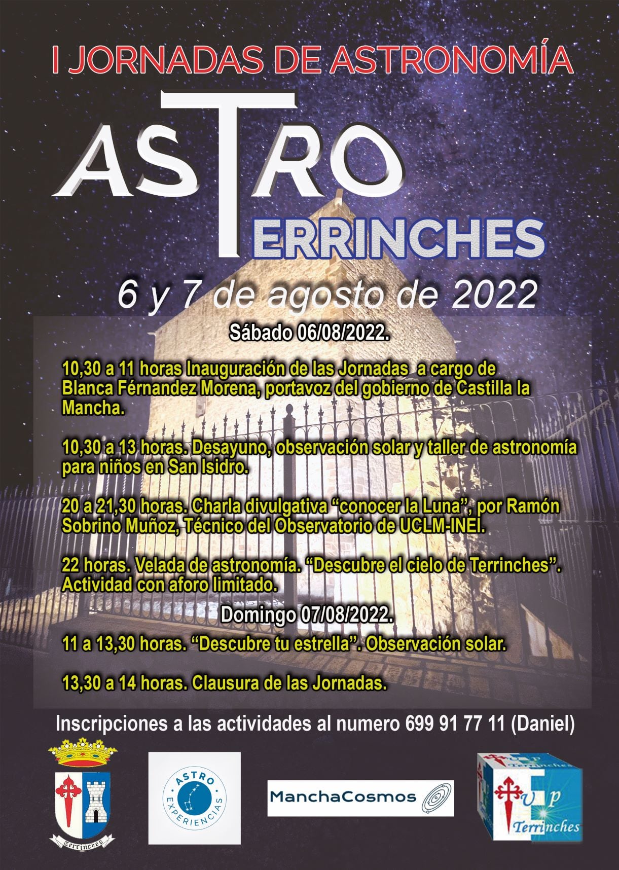 Cartel de programación de las jornadas astronómicas, AstroTerrinches.