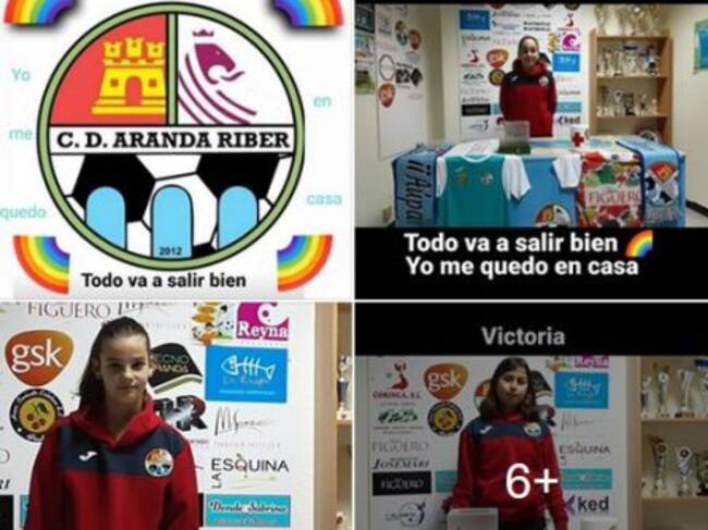 Las jugadores del Riber animan a todos los ribereños con mensajes de fortaleza.