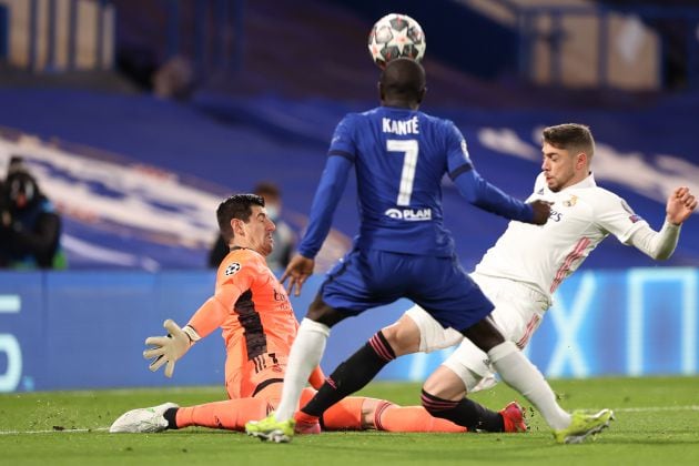 Kanté, en el partido frente al Real Madrid