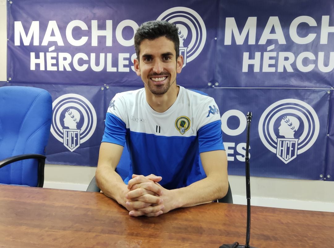 Jesús Alfaro, en la sala de prensa del Rico Pérez