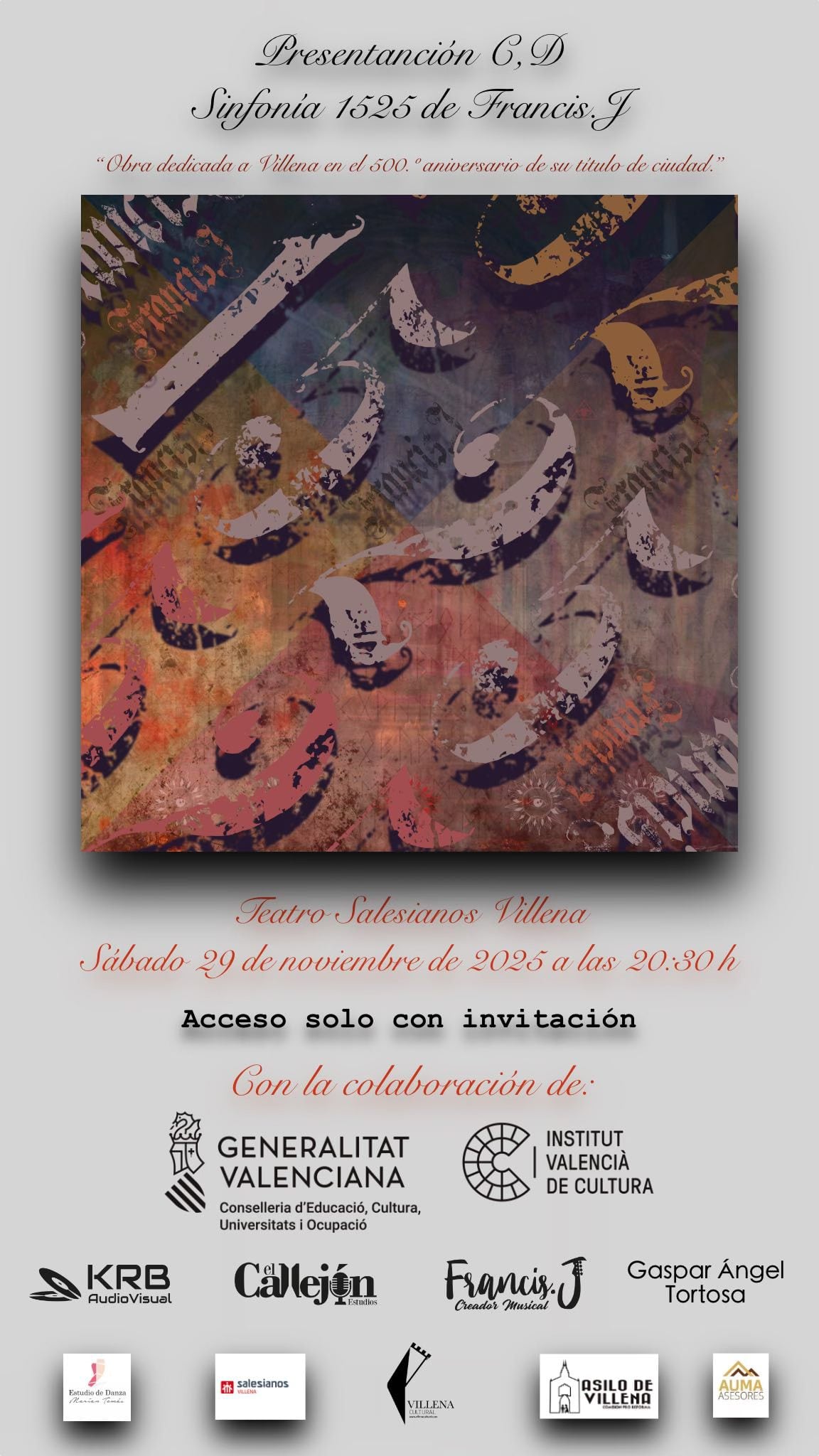 Cartel de la presentación