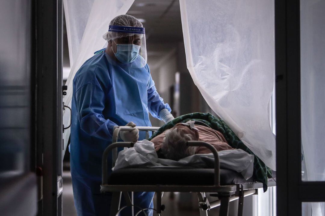 Imagen de archivo de un paciente de Covid-19.