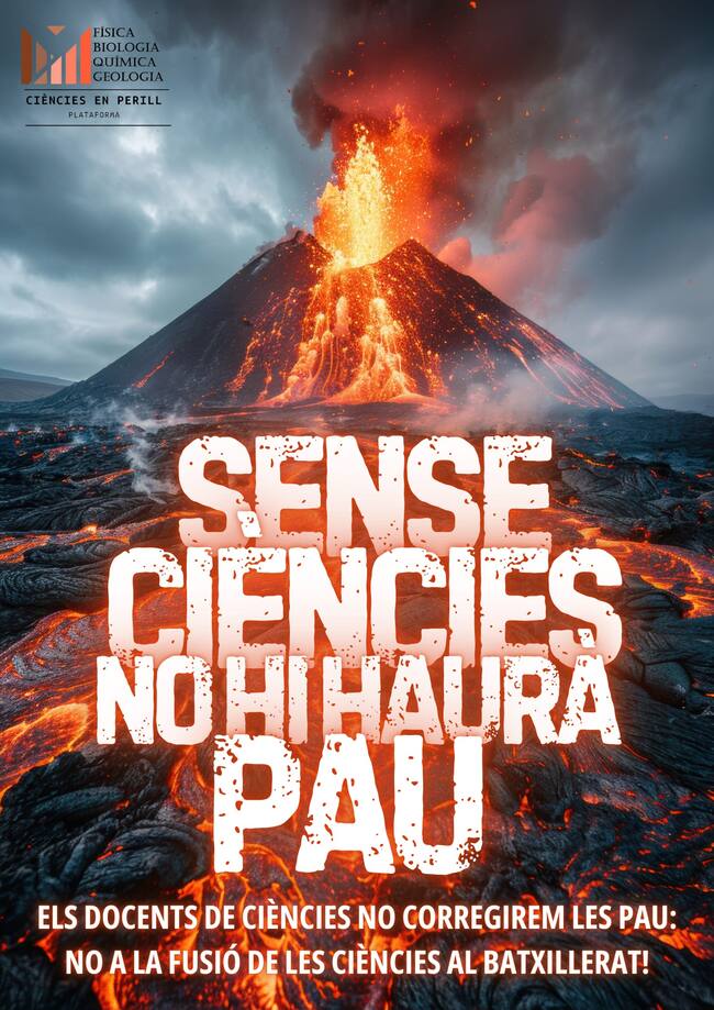 Cartell publicitari que anima als docents de ciències a no corregir les proves PAU 2025