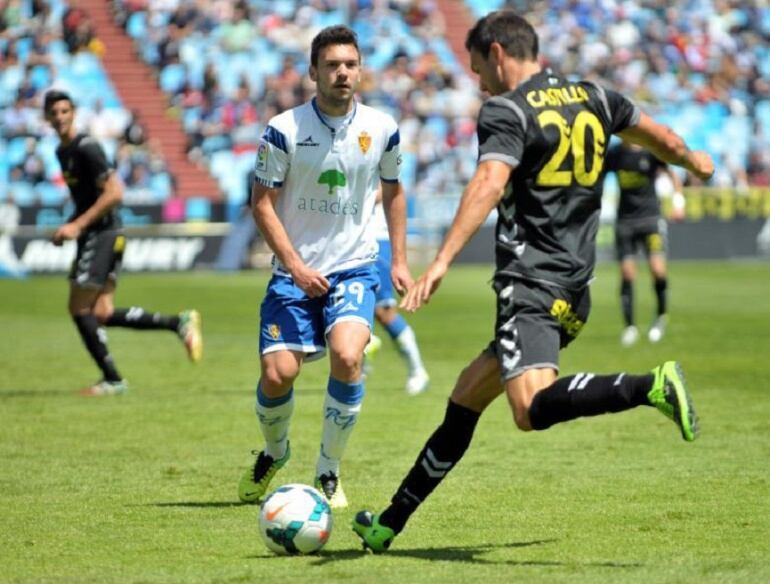 Diego Suárez, durante un partido en su etapa con el Real Zaragoza