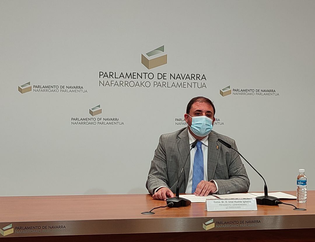 Unai Hualde, presidente del Parlamento.