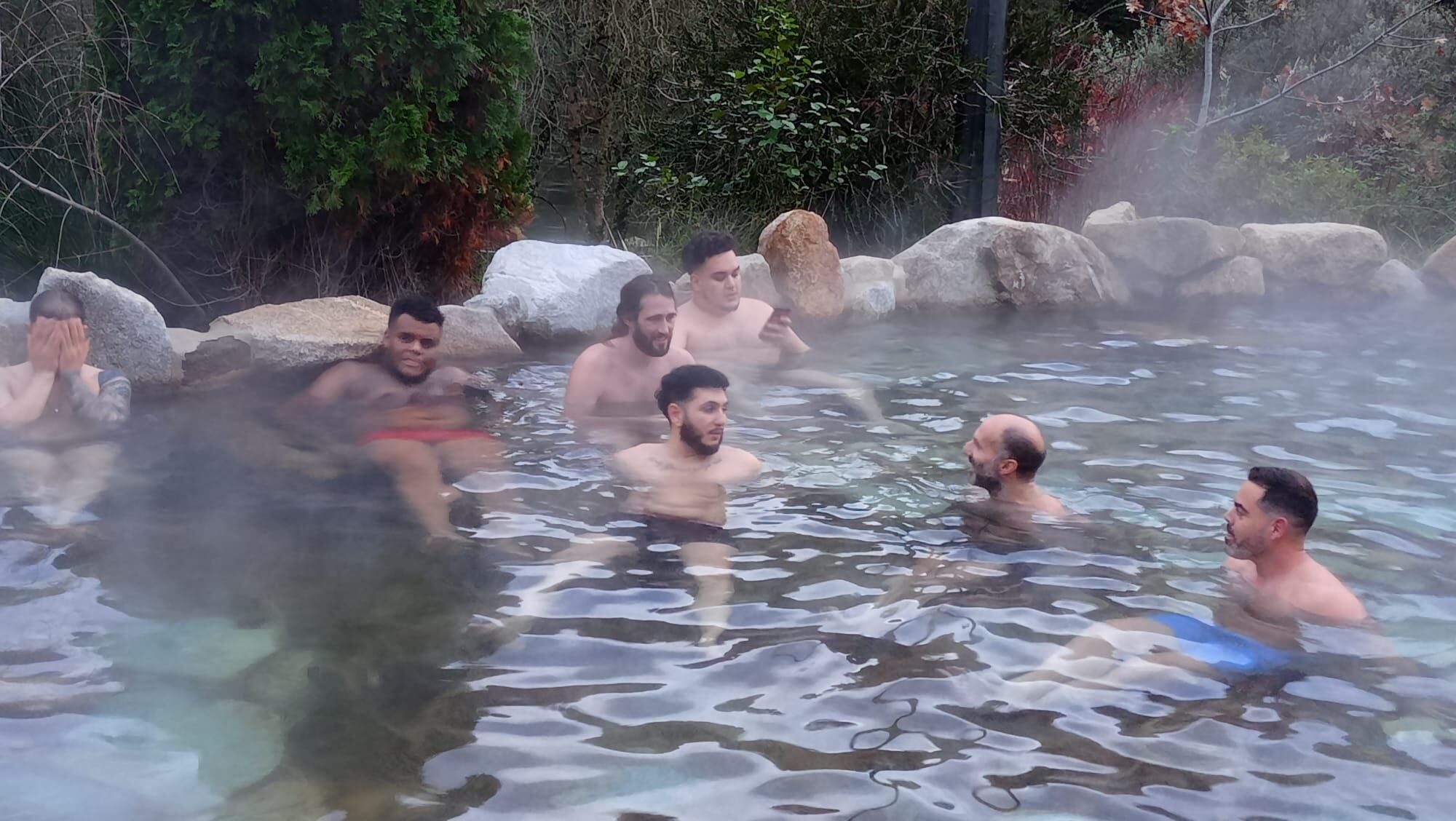 Omar Montes visita las termas de Outariz